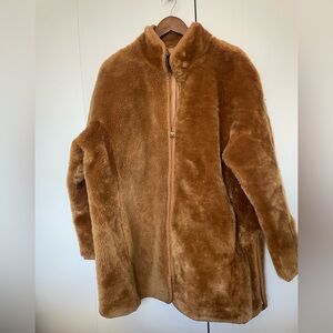 JCrew Brown Teddy Jacket size XL